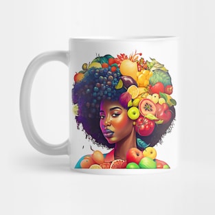 Fruitful Black Woman Healthy Food African American Women Mug